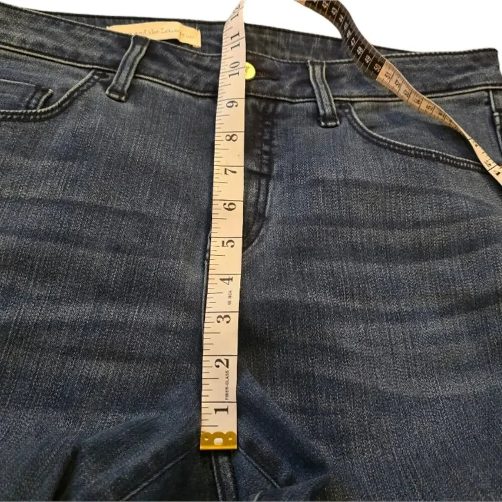 Anthropologie x Pilcro Raw Hem Cropped Straight Leg Jeans Size‎ 32